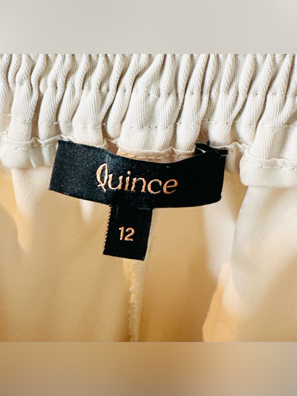 Quince Stretch Crepe Classic Trouser Pants Sand Tan Beige - Picture 9 of 13